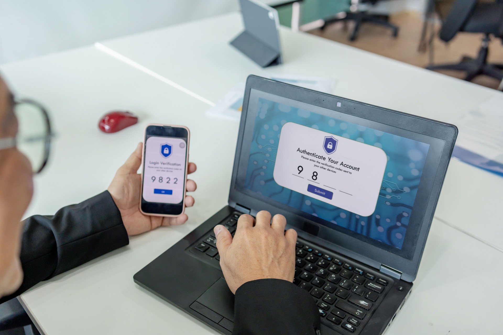 Digital World with two-factor authentication (2FA)  and Password Protection